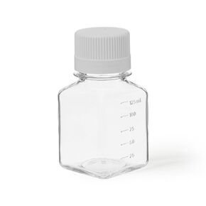 United Scientific™ UniStore™ Square Leakproof Media Bottles, Gamma Sterilzed, PETG, 125 mL, Case of 48