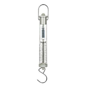 Eisco Labs Newton Force Meter Spring Scale - Max Capacity 30N, 3Kg, Dual Scale Labeled