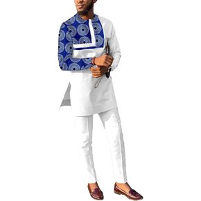 ATLYCOLOR African Dashiki Suits for Men 2 Piece Set Outfits Nigerian Wedding Clothing Attire Tracksuits