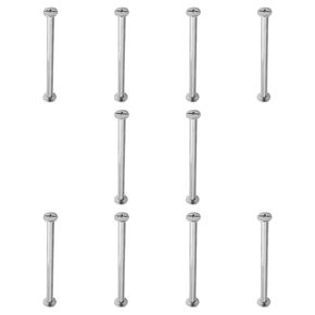 Bettomshin 10Pcs M4 Binding Screw, M4 x 75mm Nickel Plated Carbon Steel Cross Head Butt Screw Binding Post Screw Kit for Scrapbook Photo Albums Bookbinding DIY Leather Saddles Purses Belt