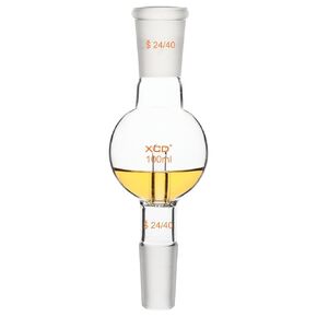 XCD Rotary Evaporator Bump Trap, Borosilicate Glass Rotary Evaporator Bump Trap with 24/40 Outer Upper Joint and 24/40 Standard Taper Inner Lower Joint, 250 ml