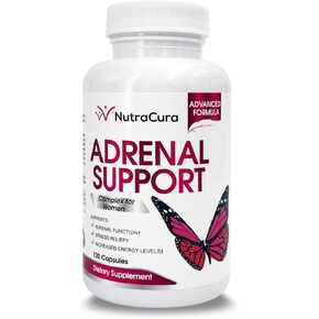 Adrenal Support for Women - Adrenal Fatigue Supplement - Cortisol Manager - A Complex Formula of Natural Ingredients, Includes Ginseng, Tyrosine, Ashwagandha Rhodiola Rosea. 120 Capsules