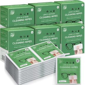 Swiffen 400 Count Lens Cleaning Wipes Individual Wrapped Eye Glasses Cleaning Wipes Lens Cleaning Wipes for Eyeglasses Camera Lens Wipes Glass Lens Cleaner Wipes Lens Cleaners for Glasses