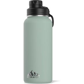 Hydrapeak 32 oz Insulated Water Bottle with Chug Lid - Reusable Leak Proof Stainless Steel Water Bottles, Double Wall Vacuum Insulation | 24 Hours Cold and 12 Hours Hot