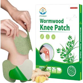 Natural Knee Pain Relief Patches with Wormwood Herbal Plaster 36 Count Long-Lasting Muscle and Joint Relief for Knee, Back, Neck, Shoulder