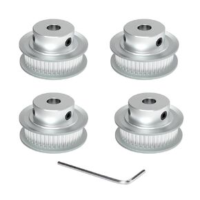 GT2 Pulley 60 Teeth 8mm bore Timing Belt Pulley Aluminum 60T 8mm bore Pulley Wheel for 6mm Width GT2 Timing Belt for 3D Printer,CNC (4pcs)