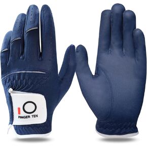Golf Gloves Men Right Handed Golfer Left Hand All Weather Grip Soft Comfortable Mens Golf Glove Fit Size Small Medium ML Large XL