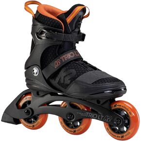 K2 Trio LT 100 Black Orange Mens Urban Inline Skates - Black/Orange / 6.5