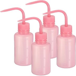 PATIKIL 150ml Wash Bottle, 4pcs Plastic Squeeze Bottle Narrow Mouth Bottle Watering Tools Foam Bottle for Green Soap Cleaning Washing Irrigation, Black