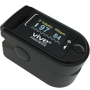 Pulse Oximeter - Oxygen Monitor Fingertip, Heart Rate Medical Grade Sensor LED Display - Accurate Finger Meter For Saturation SpO2, Lanyard & Batteries Included - FSA/HSA Approved