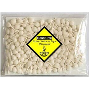 Cotton Wicks Round Diya Batti for Pooja Oil Lamps (500 Pieces)