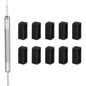 HARFINGTON Watch Strap Loop Rubber Watch Holder with Spring Bar Tool