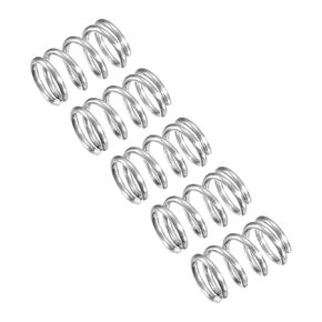 uxcell Compression Spring, 5Pcs 304 Stainless Steel, 12mm OD, 0.8mm Wire Size, 50mm Free Length, Silver Tone