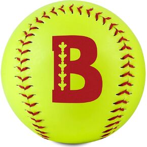 Initial Softball Gifts for Girls Teenager for Senior Night Birthday Graduation Christmas, Softball Ball for Team 12"