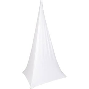 Speaker Stand Cover Tripod Stand Skirt Skrim Floor Speaker Tripod Support Stand Cover Skirt 3 Side DJ Speaker Cover with Travel Bag for Weddings Banquets Events 2 Pack