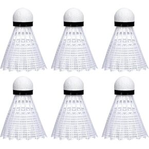 Badminton Birdies Nylon Feather Badminton Shuttlecocks High Speed Training Badminton Balls with Great Stability for Indoor Outdoor Practice 6 Pack