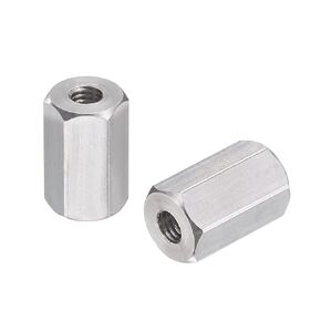 uxcell M4 x 0.7-Pitch 12mm Length 304 Stainless Steel Metric Hex Coupling Nut, 20-Pack