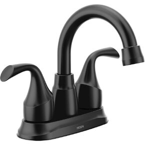 Moen Idora Chrome Two-Handle Centerset Bathroom Sink Faucet with Drain Assembly, 84115