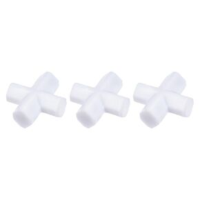 YOKIVE 3 Pcs Magnetic Stir Bar, PTFE Coated Cross Type Stirrer | Great for Lab Liquid Solution Stirring Mixing Spinning(White, 1-Inch)