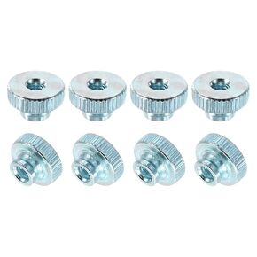 uxcell Knurled Thumb Nuts, 8Pcs M6 Carbon Steel Nut High Head Through Hole for 3D Printer Part, Light Blue
