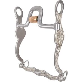 Classic Equine Versatility Shank Cowhorse Bit with Flat Port Roller, 7.25-inch