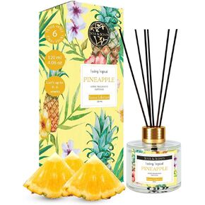 Soul & Scents Coconut Scented 4.06 oz (120ml) Reed Diffuser Set with 6 Fiber Sticks for Room Decor | Home Fragrance Reed Diffuser | Air Freshners for Home