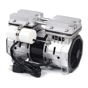 Oil-Free Silent Vacuum Piston High Flow Air Pump Small Diaphragm Mute Pump 5A 200L / Min- 2A100L/ Min 110V (110V 1100W)