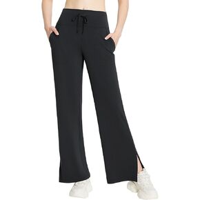 BALEAF Wide Leg Yoga Pants for Women High Waist Sweatpants with Pockets Stretch Lounge Dress Casual Dance Loose Pants Petite
