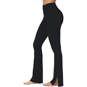 Sunzel Sunzfly Split Hem Flare Leggings for Women, High Waisted Casual Bootcut Flared Yoga Pants with Tummy Control