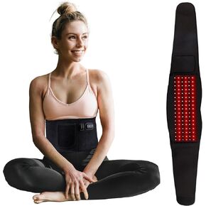 Infrared Red Light Therapy Belt:Near Body Infra Lamp Pain Relief Device Wrap Back Heating Panel Pad Redlight Healing Infared Vibration Portable Devices Timed 3 Gear Heat in Kuwait
