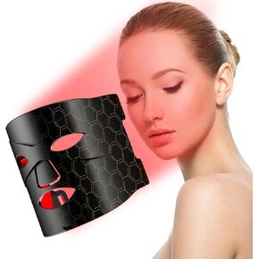 Red Light Therapy for Face, 7+1 Colors Near-infrared 850nm Led Light Mask Portable Rechargeable, Red Light Therapy with Wireless at Home&Travel