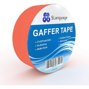 SLanguage Professional Grade White Gaffer Tape, 2 Inch X 30 Yards, Residue Free,Easy to Tear Pro Gaff Tape for Photographers, Film, Television Production and Industrial Staging Work