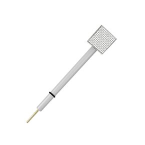 TEN-HIGH Platinum Mesh Electrode 10mm x 10mm x 52mm, 99.99% Purity Pt Electrode, Electrochemistry Electrolytic Analysis Pt Electrodes with Platinum Mesh Sheet and PTFE Body