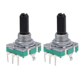 uxcell 360 Degree Rotary Encoder Code Switch Digital Potentiometer 3 Pins 20mm D-Shaft 2Pcs
