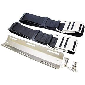 Palantic Tech Diving Backplate Adapter with 2 Tank Straps System Set Silver