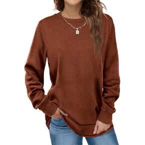 Dofaoo Sweatshirts for Women Crewneck Long Sleeve Shirts Tunic Tops for Leggings Fall Fashion