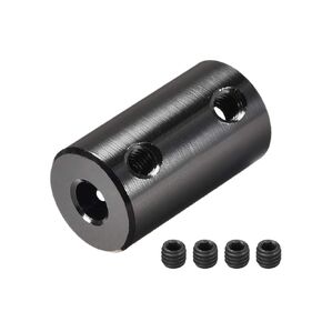 uxcell 5mm to 5mm Bore Rigid Coupling Set Screw L25XD14 Aluminum Alloy,Shaft Coupler Connector,Motor Accessories,Black,2pcs