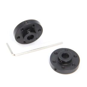 Zeberoxyz 2pcs Black Rigid Flange Shaft Coupling with M3 Thread for 6mm Shaft Motor Guide Shaft Coupler Motor Connector for DIY 3D Printer Parts (Black)
