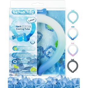 Neck Cooling Tube Wraps Neck Ice Pack Wrap Neck coolers for hot weather Gel Reusable Wearable Ice Ring Neck Cooler Personal Gel Cooling Neck Wraps for Summer Heat Hot Flashes Freezer below 64.4℉