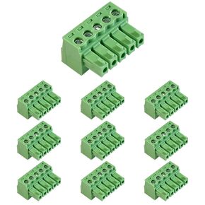 20 pcs 2 Pin KF2EDG 3.81mm/0.15" Pitch Pluggable PCB Angle Screw Terminal Block Plug Connector Socket Panel Mount DIY