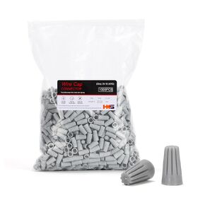 HKS 500 PCS Yellow Wire Caps - AWG 20-10,Twist-On Screw Nuts Insulated Insertion Electrical Wire Connectors with Spring - Portable & Quick to Connect