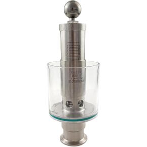 SUS304 Stainless Steel 1.5" Tri Clamp Bunging Pressure Device Tri Clover Compatible Straight Type Spunding Valve 0.2-2.2bar