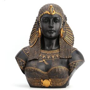 Veronese Design 21 1/4 Inch Queen Cleopatra Egyptian Resin Sculpture Bust Handpainted Finish