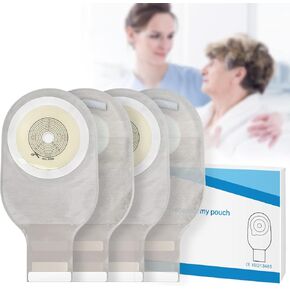 Colostomy Bags, 20Pcs Ostomy Supplies for Ileostomy Stoma Care, Ostomy Bag with Clamps, One Piece Drainable Colostomy Supplies Max Cut 70mm