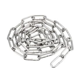 uxcell Stainless Steel 304 Hardened Proof Coil Chain 2m Length 3mm Thickness Zinc Plated