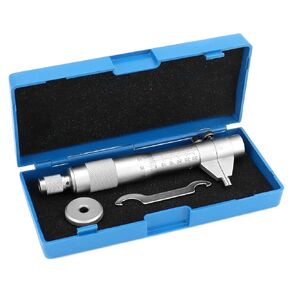 QWORK Precision Micrometer, Stainless Steel, 5-30mm, 0.001mm Accuracy, Measuring Tool with Ratchet Stop and Locking Clamp