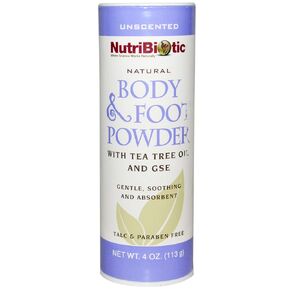 NutriBiotic, Natural Body & Foot Powder, Unscented, 4 oz (113 g)(pack of3)