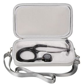 Mchoi Stethoscope Case with Grooved, Suitable for 3M Littmann Classic III Stethoscope, Extra Room for Medical Bandage, Scissors and LED Penlight, Black, Case Only