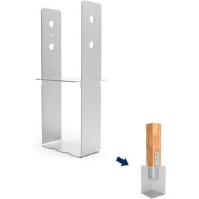 6-Pack 6x6 Post Base for Concrete - Designed for Wet Concrete Embedment, Post Bracket Fits Nominal 6x6 Column Size, Ideal for Shed, Gazebo, Deck & Fence