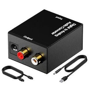 RIIPOO Digital to Analog Audio Converter – Convert DAC Digital SPDIF/Optical to L/R RCA & 3.5mm Jack, Ideal for PS3, HD DVD, PS4, Apple TV & Home Cinema